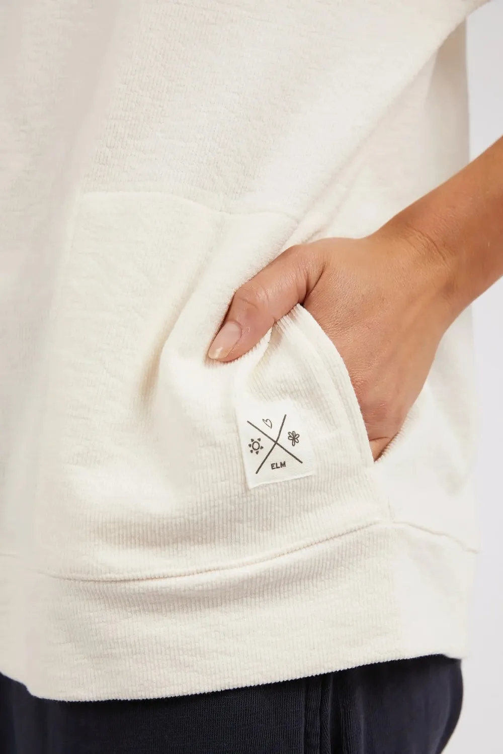Beachy Zip Hoody in Pearl