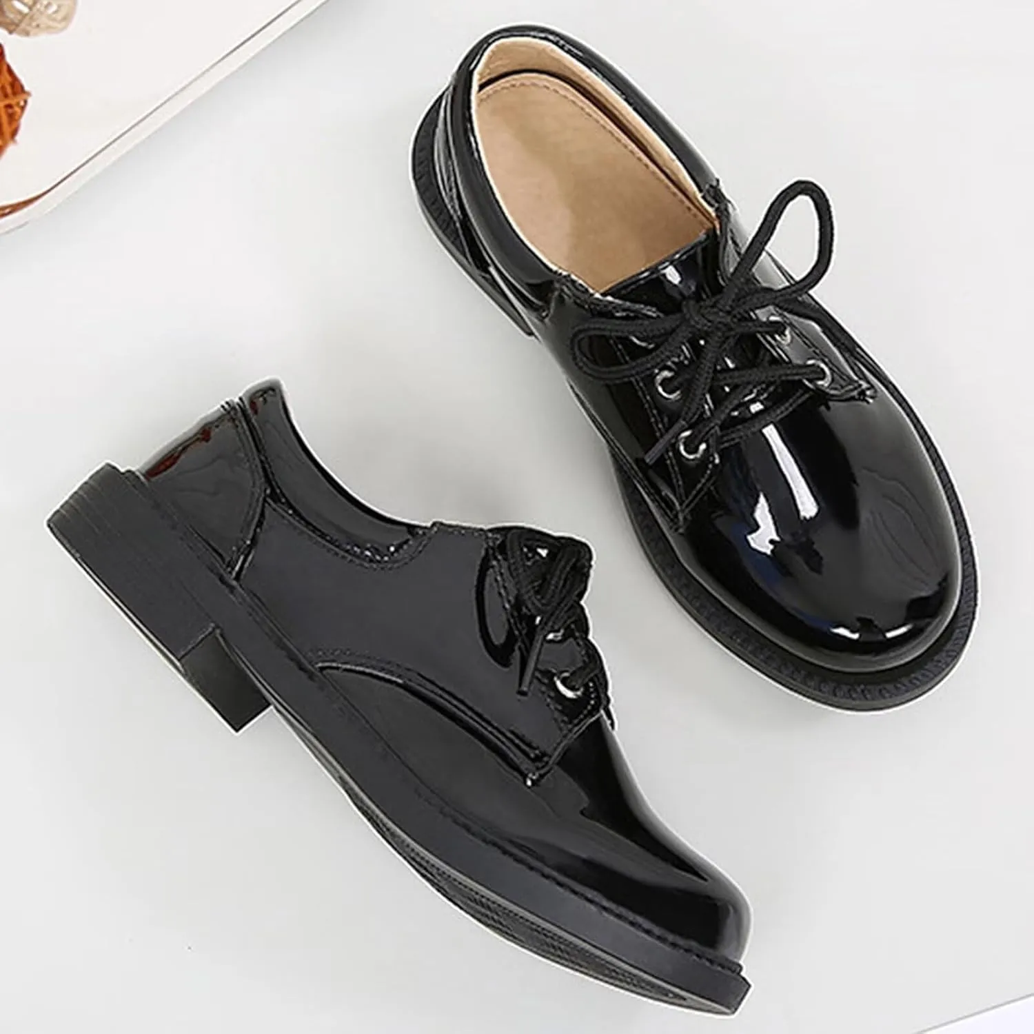 Boys Dress Shoes Comfort Oxford Formal Wedding Church Kids School Uniform Shoes
