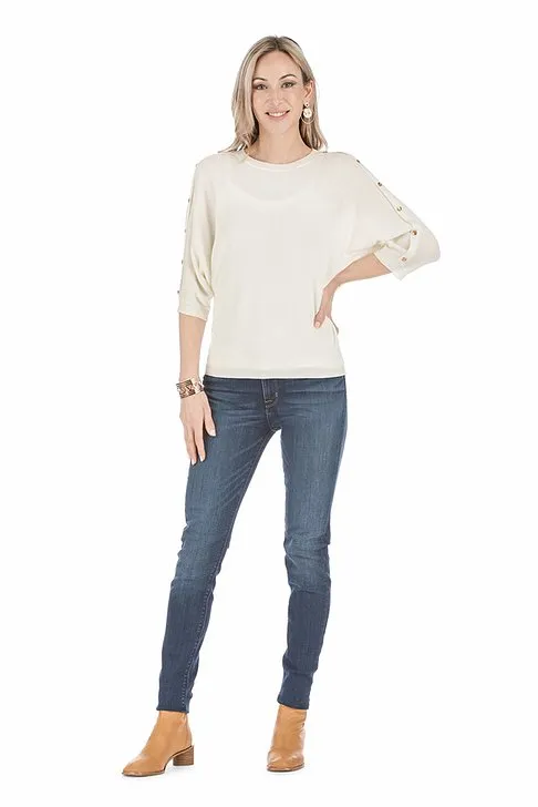 Button Sleeve Sweater
