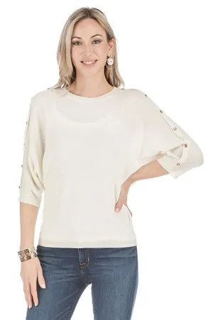 Button Sleeve Sweater