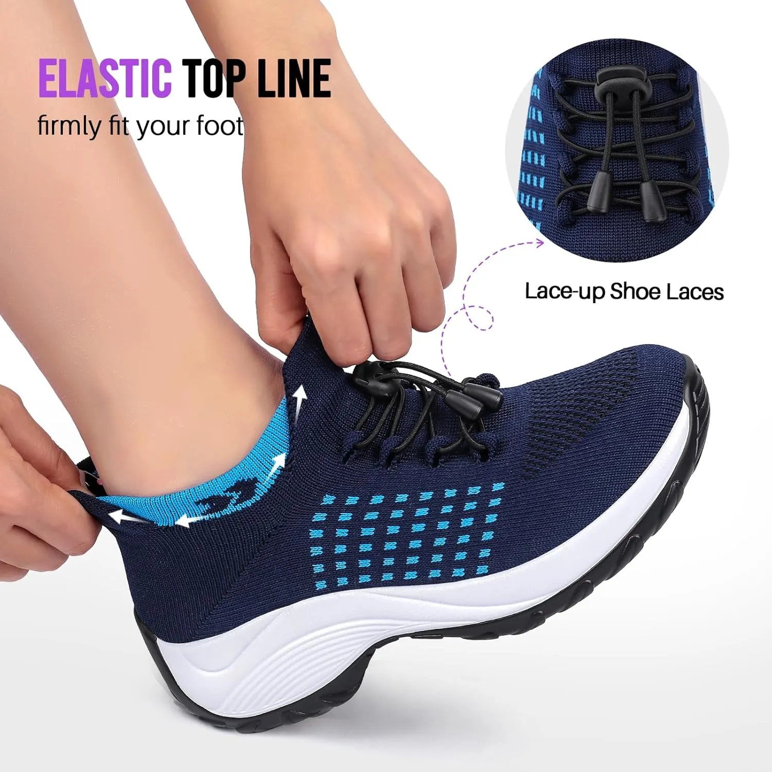 Comfortable Breathable Women Walking Shoes Slip on Trainers Women's Orthopedic Casual Ladies Shoe Thick Bottom