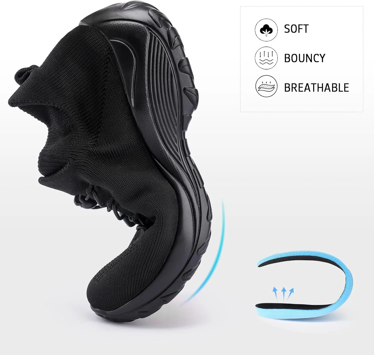 Comfortable Breathable Women Walking Shoes Slip on Trainers Women's Orthopedic Casual Ladies Shoe Thick Bottom