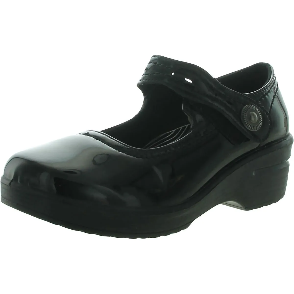 Easy Street Womens Letsee Patent Adjustable Clogs