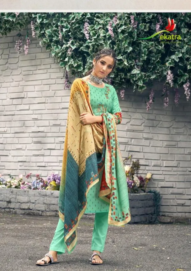 Ekatra Presents Kizie Pure Pashmina Casual Wear Salwar Suits