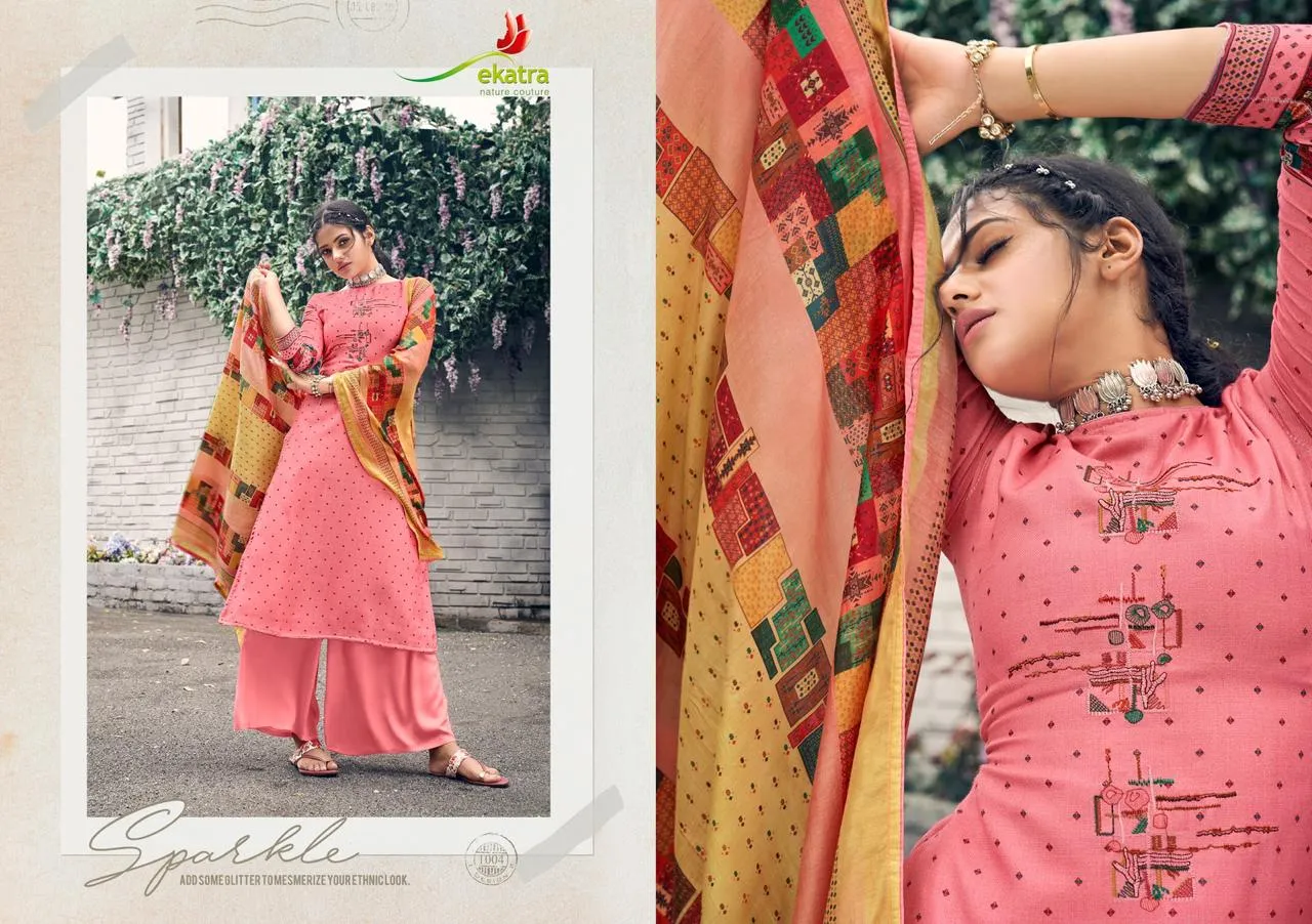 Ekatra Presents Kizie Pure Pashmina Casual Wear Salwar Suits