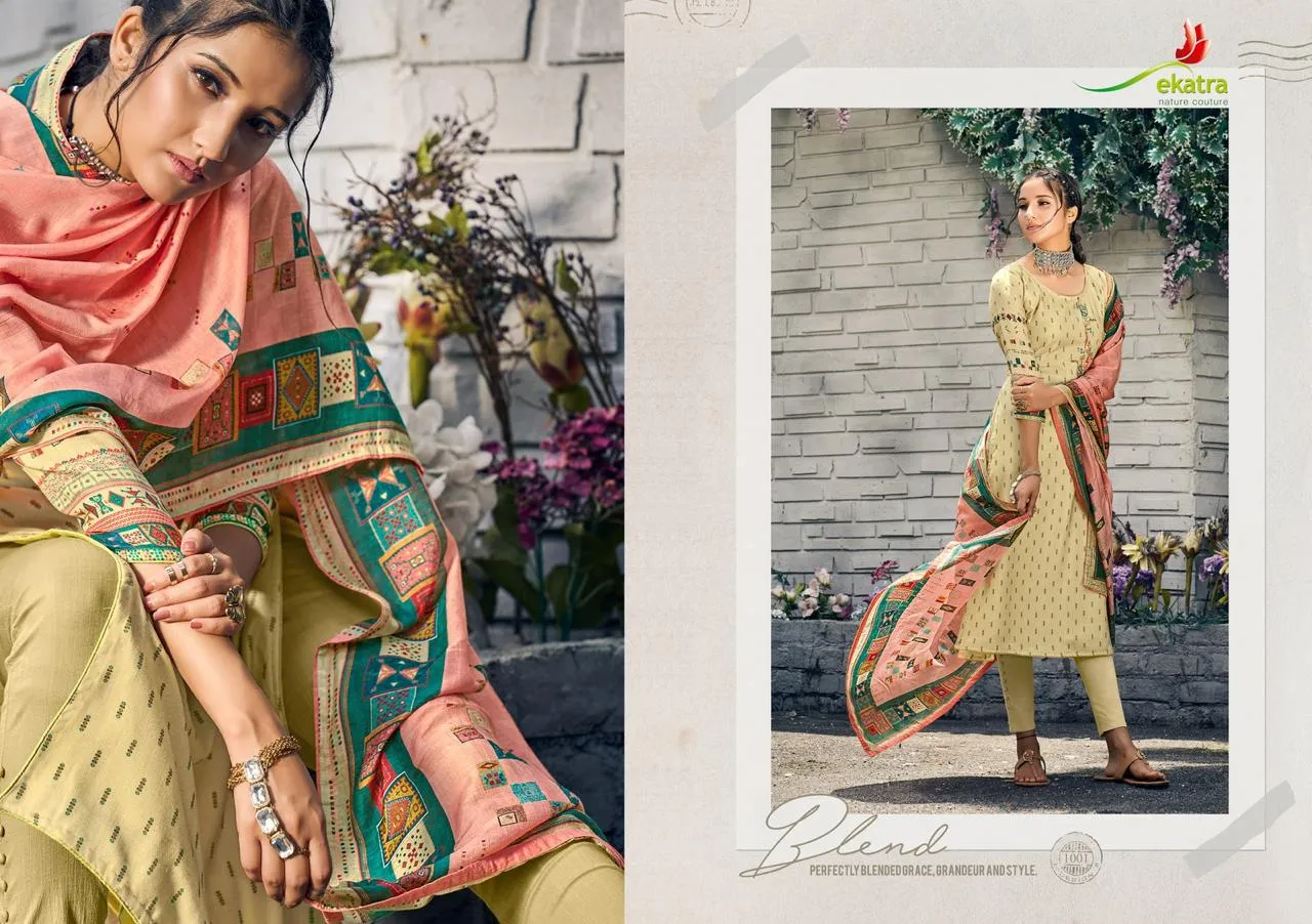 Ekatra Presents Kizie Pure Pashmina Casual Wear Salwar Suits