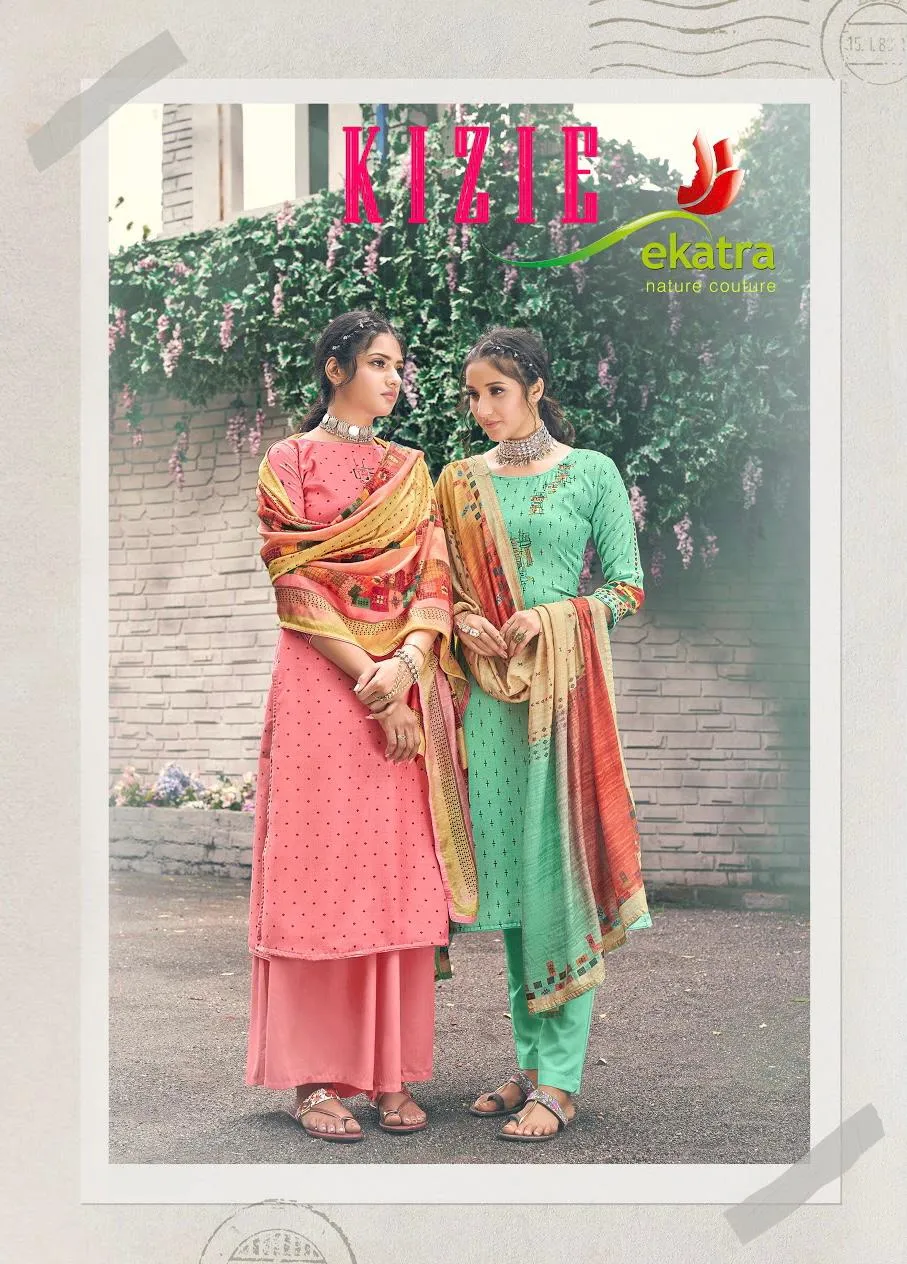 Ekatra Presents Kizie Pure Pashmina Casual Wear Salwar Suits