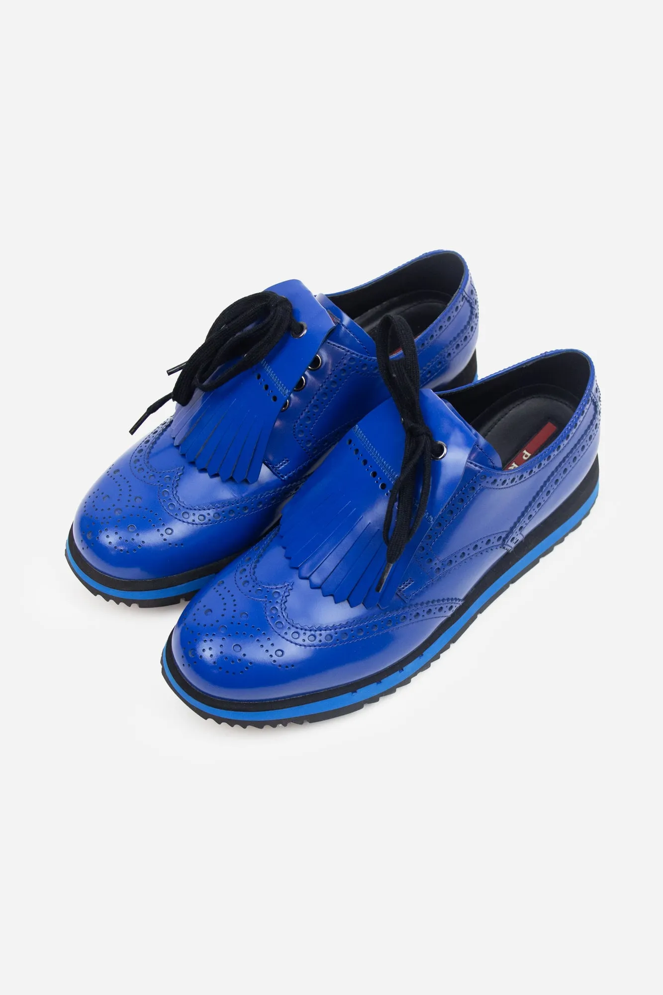 Electric Blue RunWay Fringe Oxfords