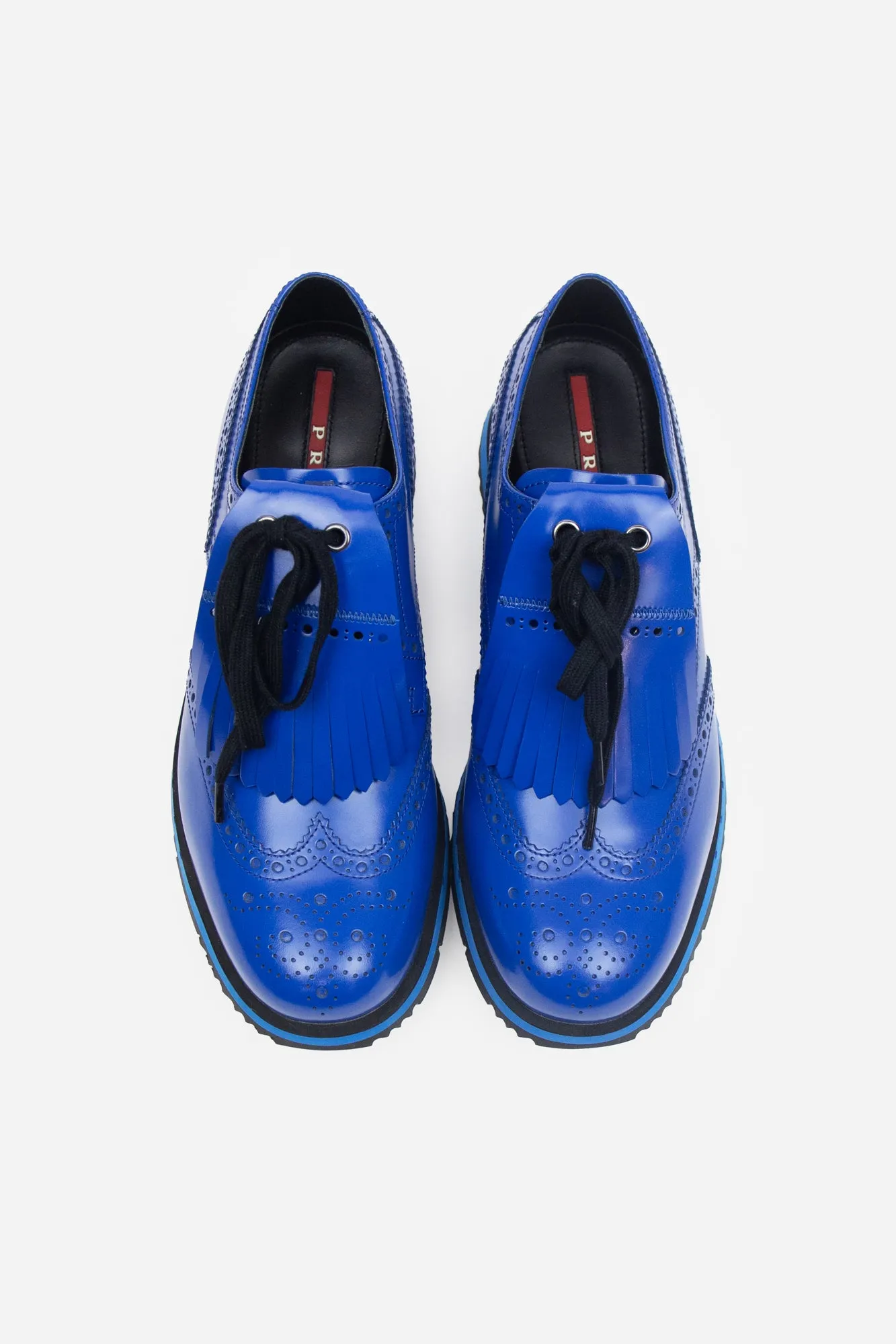 Electric Blue RunWay Fringe Oxfords