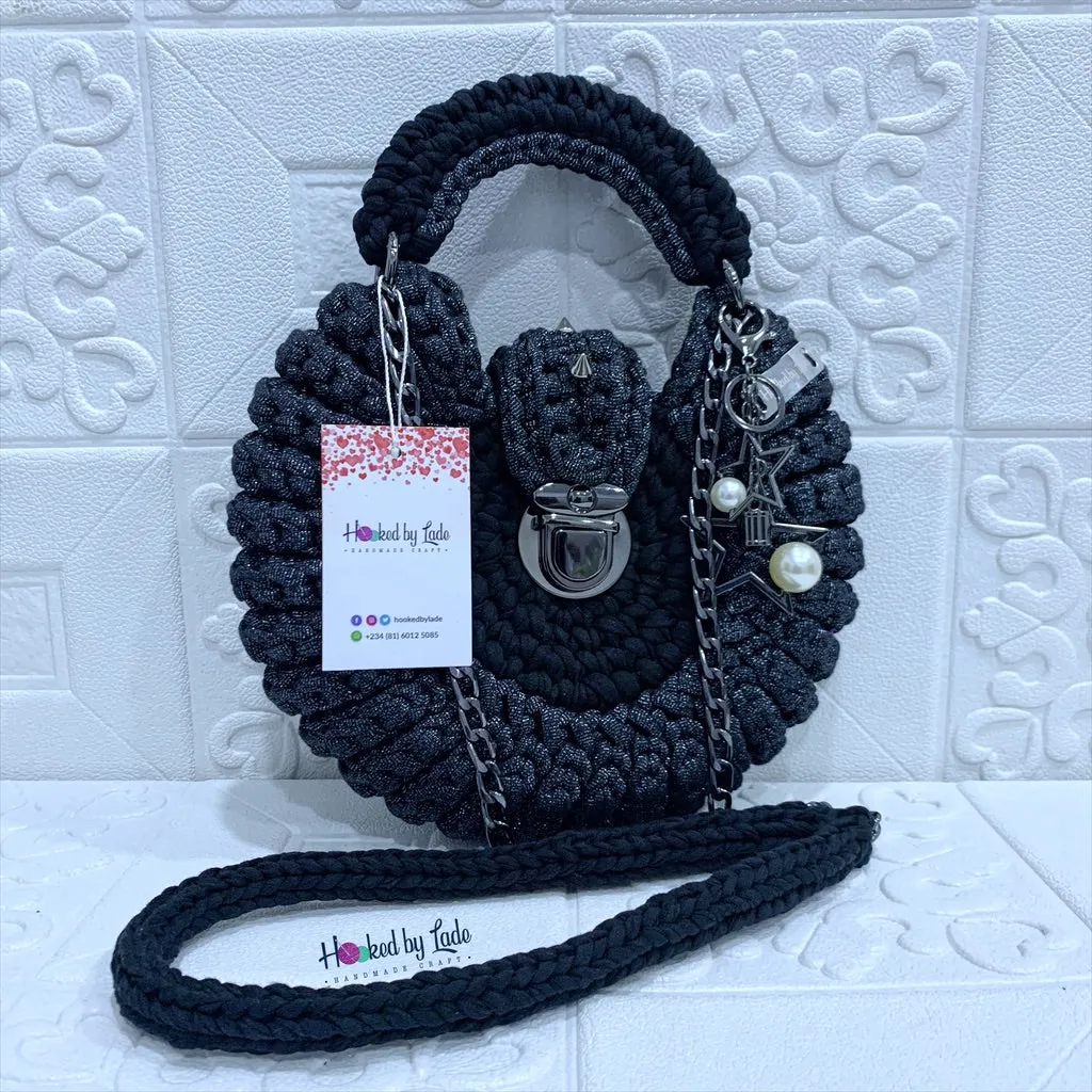 'Fola' Spikes in Black/Glitter black Mix