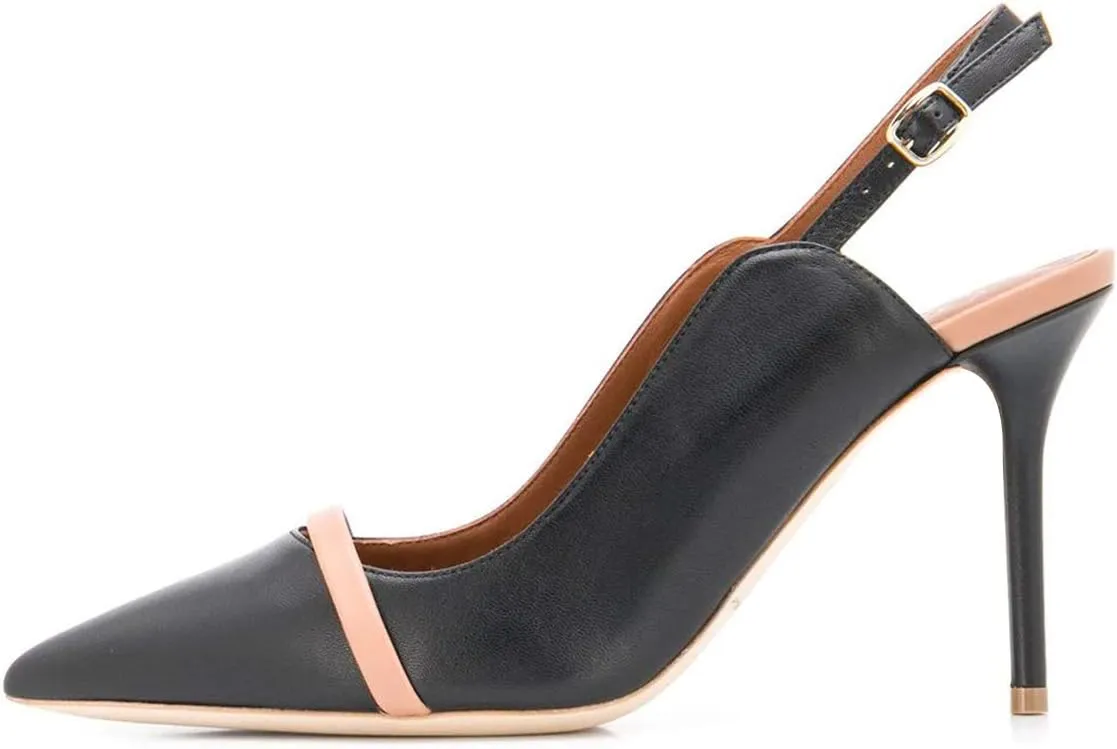FSJ Women Classy Pointed Toe Thin High Heel Slingback Pump Office Prom Dress Shoes Size 4-15 US