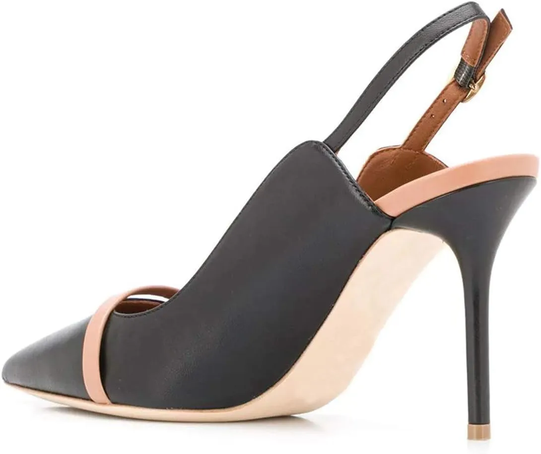 FSJ Women Classy Pointed Toe Thin High Heel Slingback Pump Office Prom Dress Shoes Size 4-15 US
