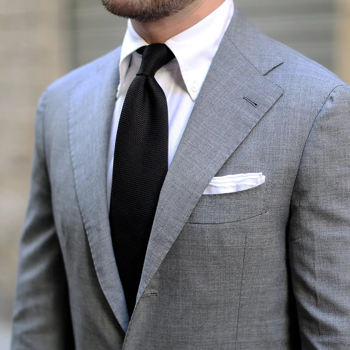 Grenadine / Garza Fina Tie - Black - Hand-Rolled