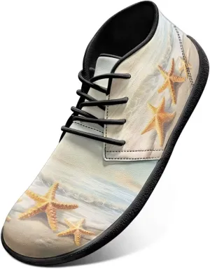 Howilath Marble Print Barefoot Sneakers Men Low Top Extra Width Anti-Skid Running Cross Training Shoe