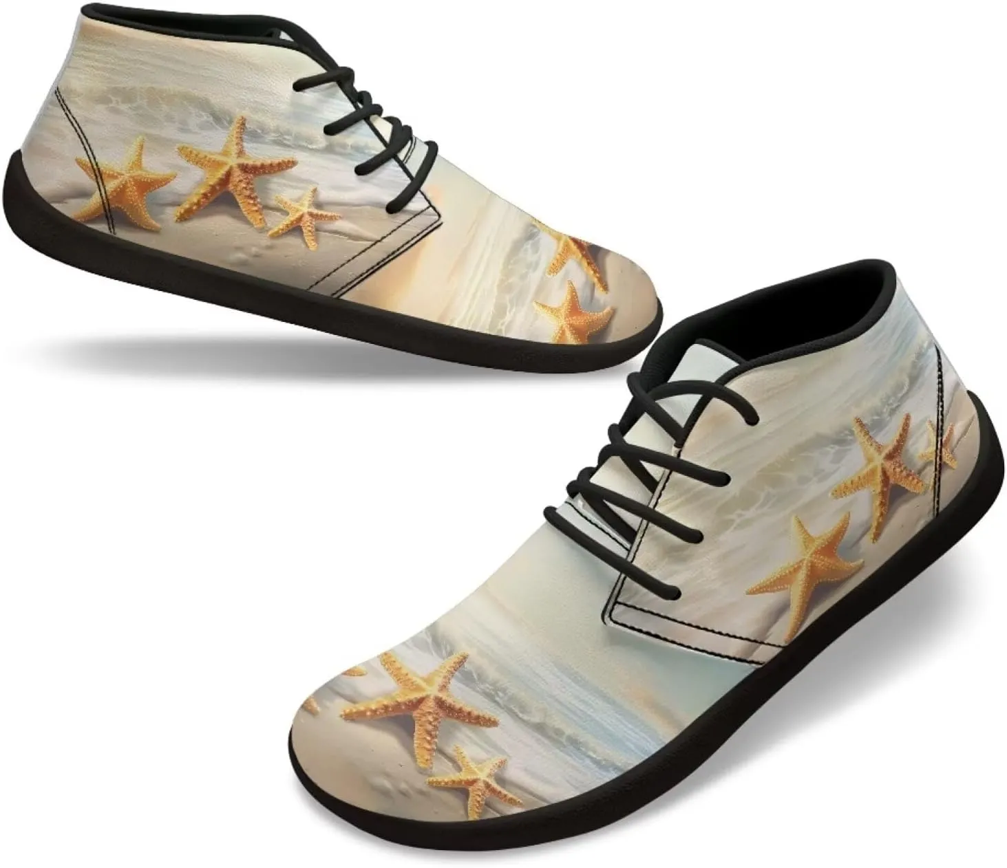 Howilath Marble Print Barefoot Sneakers Men Low Top Extra Width Anti-Skid Running Cross Training Shoe