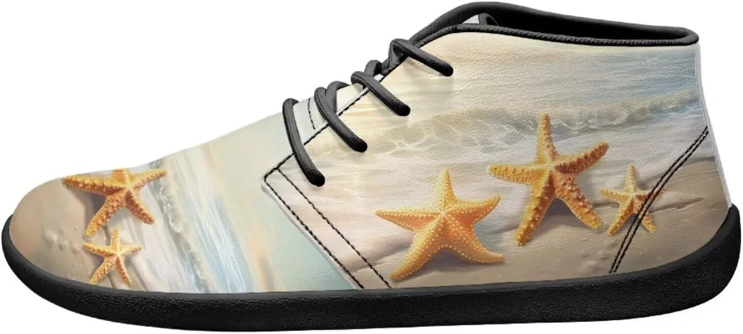 Howilath Marble Print Barefoot Sneakers Men Low Top Extra Width Anti-Skid Running Cross Training Shoe