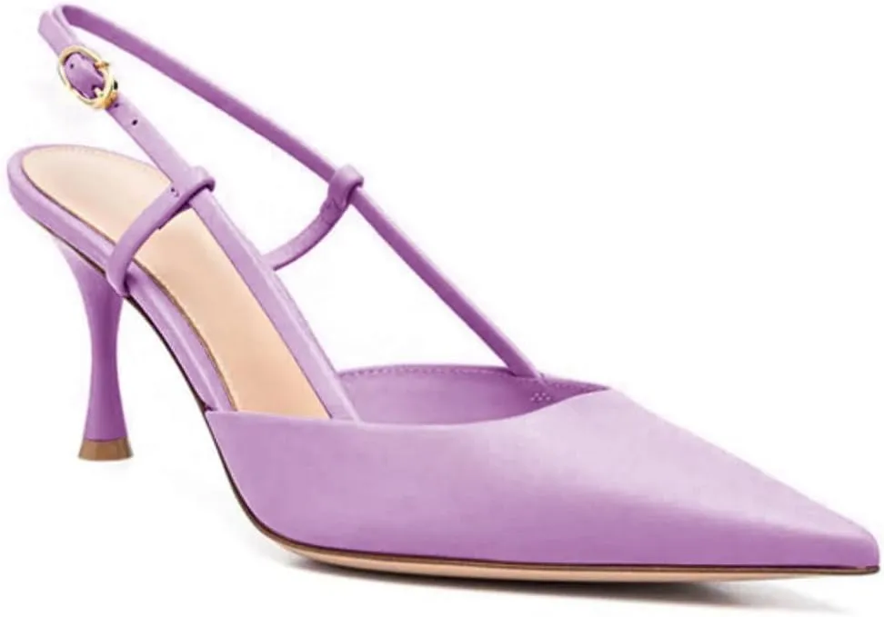 iadore Women Stiletto Heel Pumps Slingback Ankle Strap Closed Toe High Heel Sandals Shoes for Evening Parties
