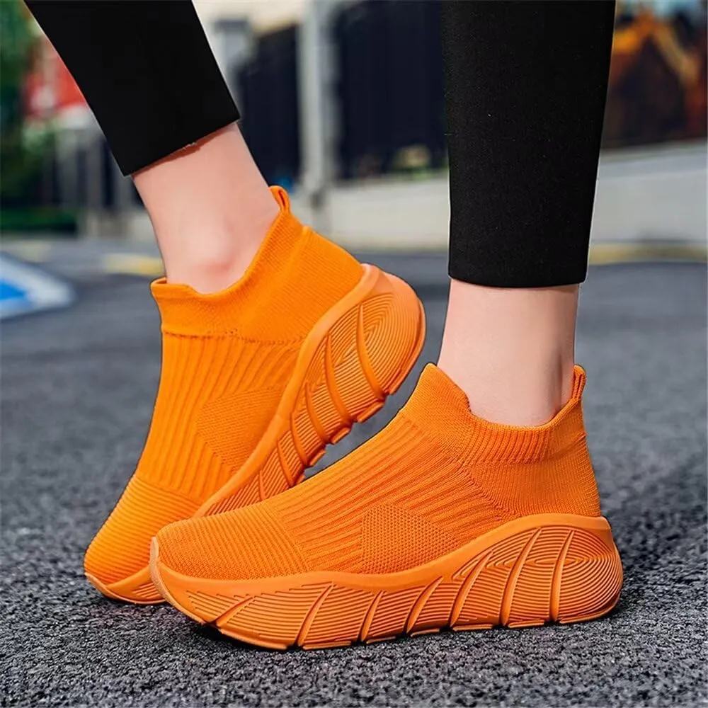 Jakcuz Women's Slip on Walking Shoes Non-Slip Comfortable 6cm Thick Sole Cushioning Fashion Sneakers Loafers Plus Size