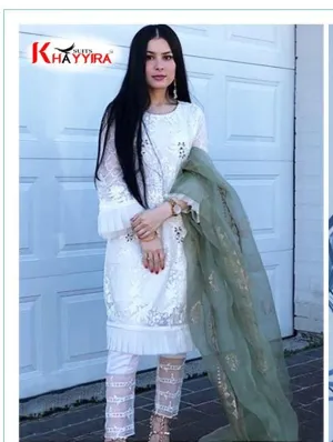 Khayyira Presents Azure Heavy Viscose Cotton Casual Wear Salwar Suits