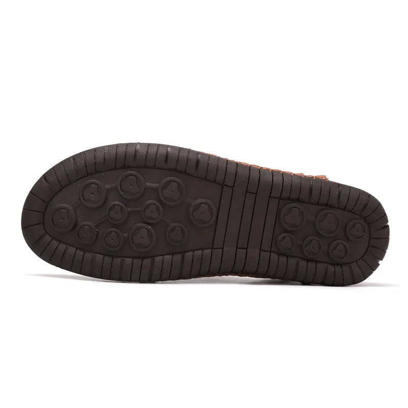 kkboxly kkboxly Men Leather Breathable Closed Toe Non Slip Comforty Casual Outdoor Sandals