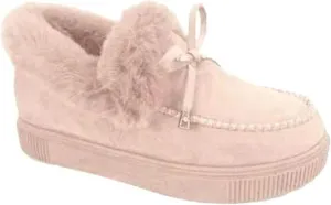 Ladmiple Booties For Women 2024 Snow Boots Winter Shoes Fur Lined Warm Slip On Ankle Boots Comfortable Walking Loafers Shoes