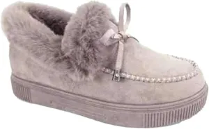 Ladmiple Boots For Women Ankle Booties Winter Warm Fur Lined Snow Boots Outdoor Short Booties Fashion Slip On Loafers Shoes