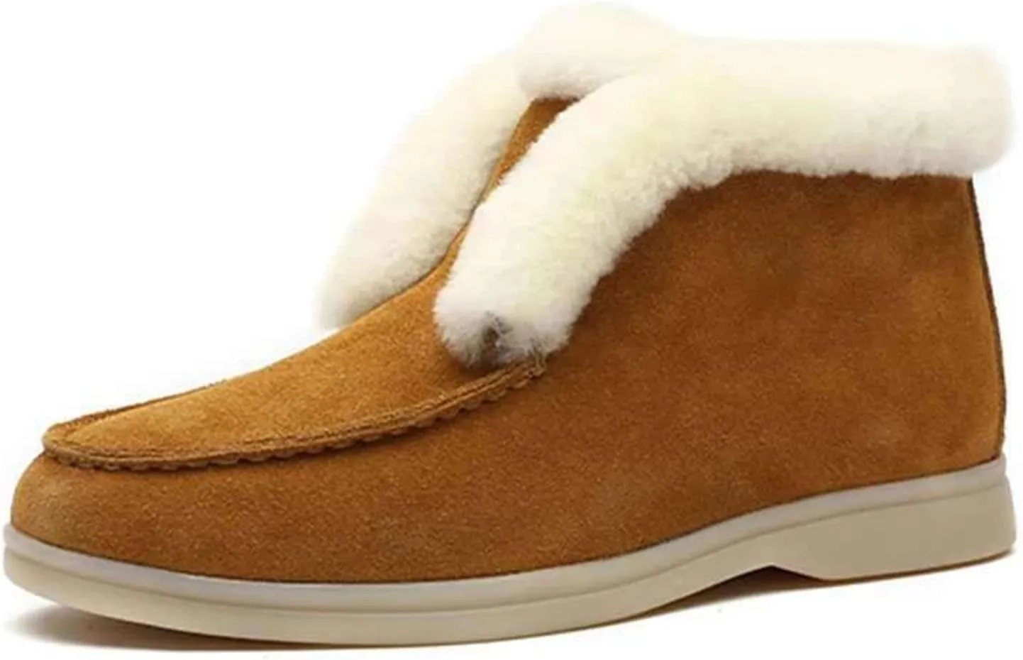 Ladmiple Winter Boots For Women Cute Snow Boots Warm Ankle Booties Slip On Outdoor Fur Lined Comfortable Walking Shoes