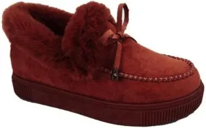 Lausiuoe Boots For Women Ankle Booties Winter Warm Snow Fuzzy Flat Loafers Cute Silp On Comfortable Casual Walking Shoes