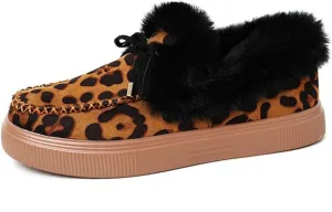 Lausiuoe Winter Fashion Boots For Women 2024 Snow Boots Fur Lined Warm Fuzzy booties Casual Slip On Comfortable Loafers Shoes