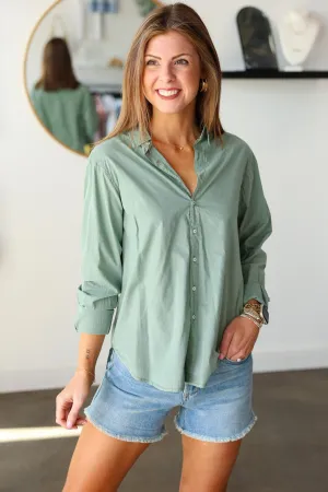 Lolita Button Down Top - Green