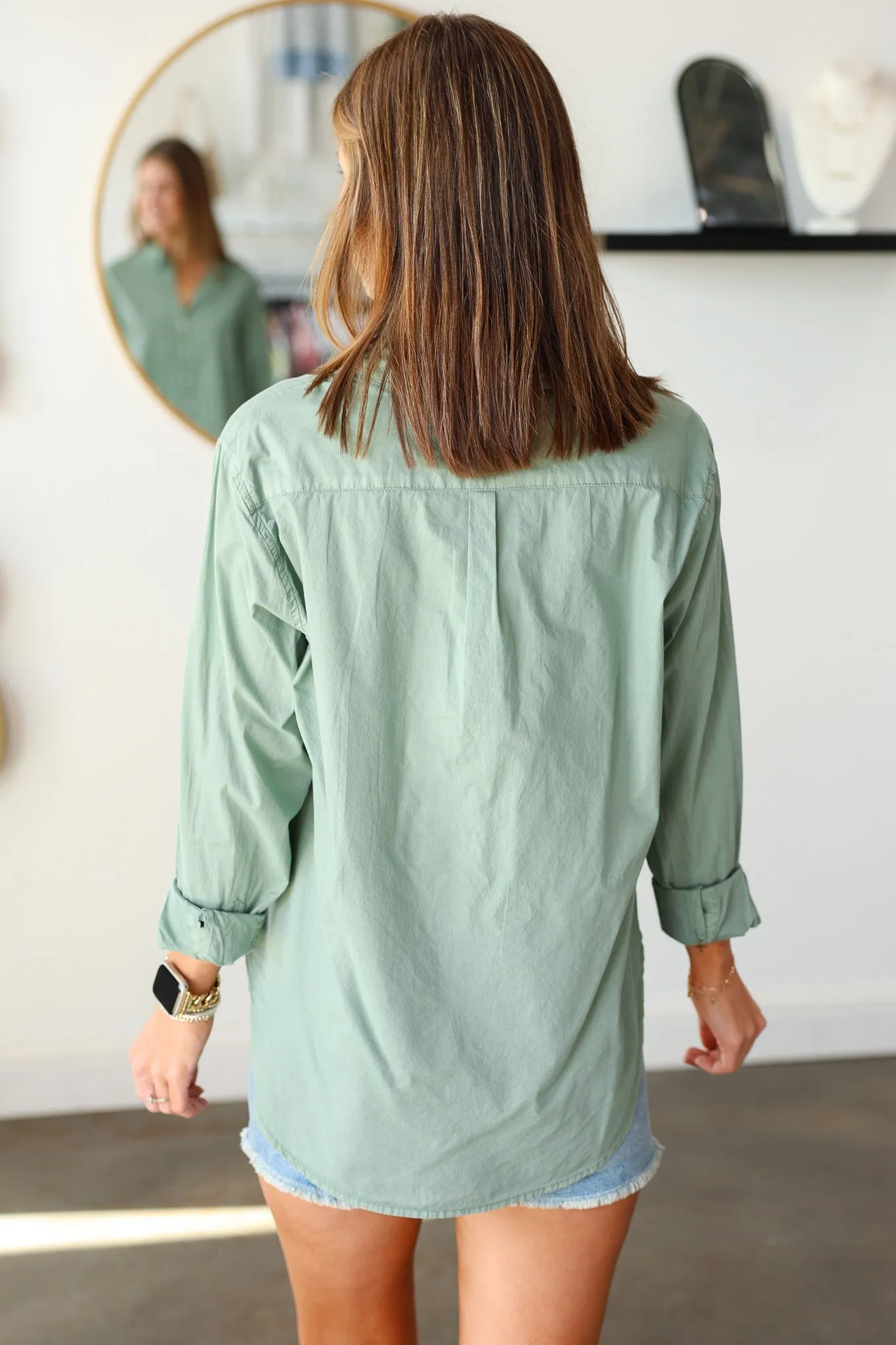 Lolita Button Down Top - Green