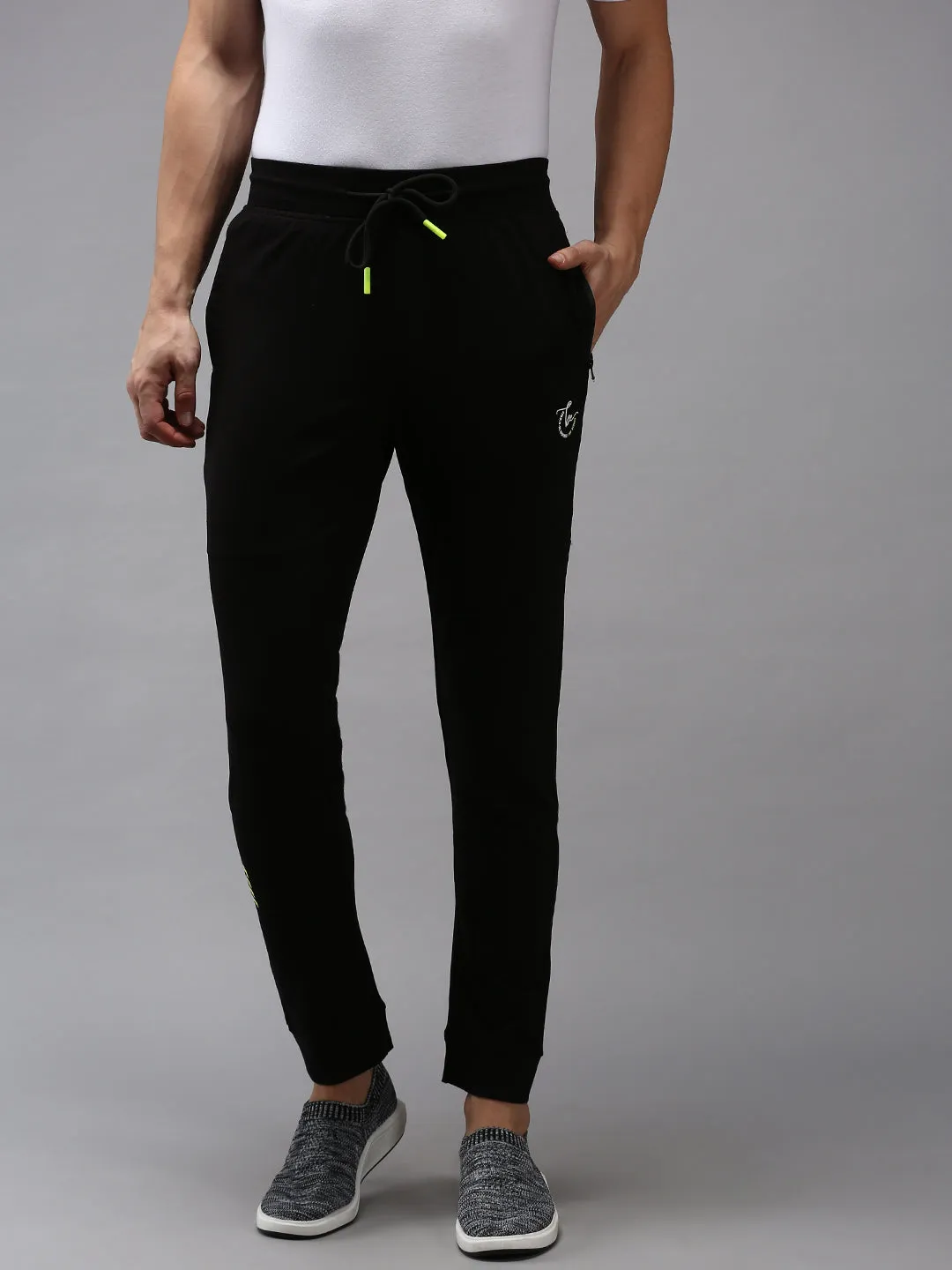Men Black Solid Joggers