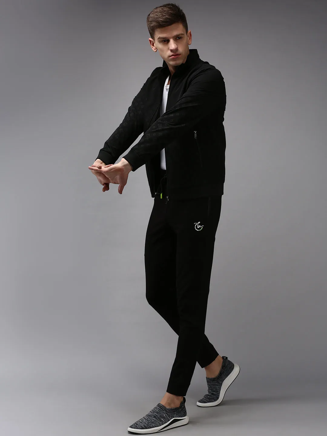 Men Black Solid Joggers