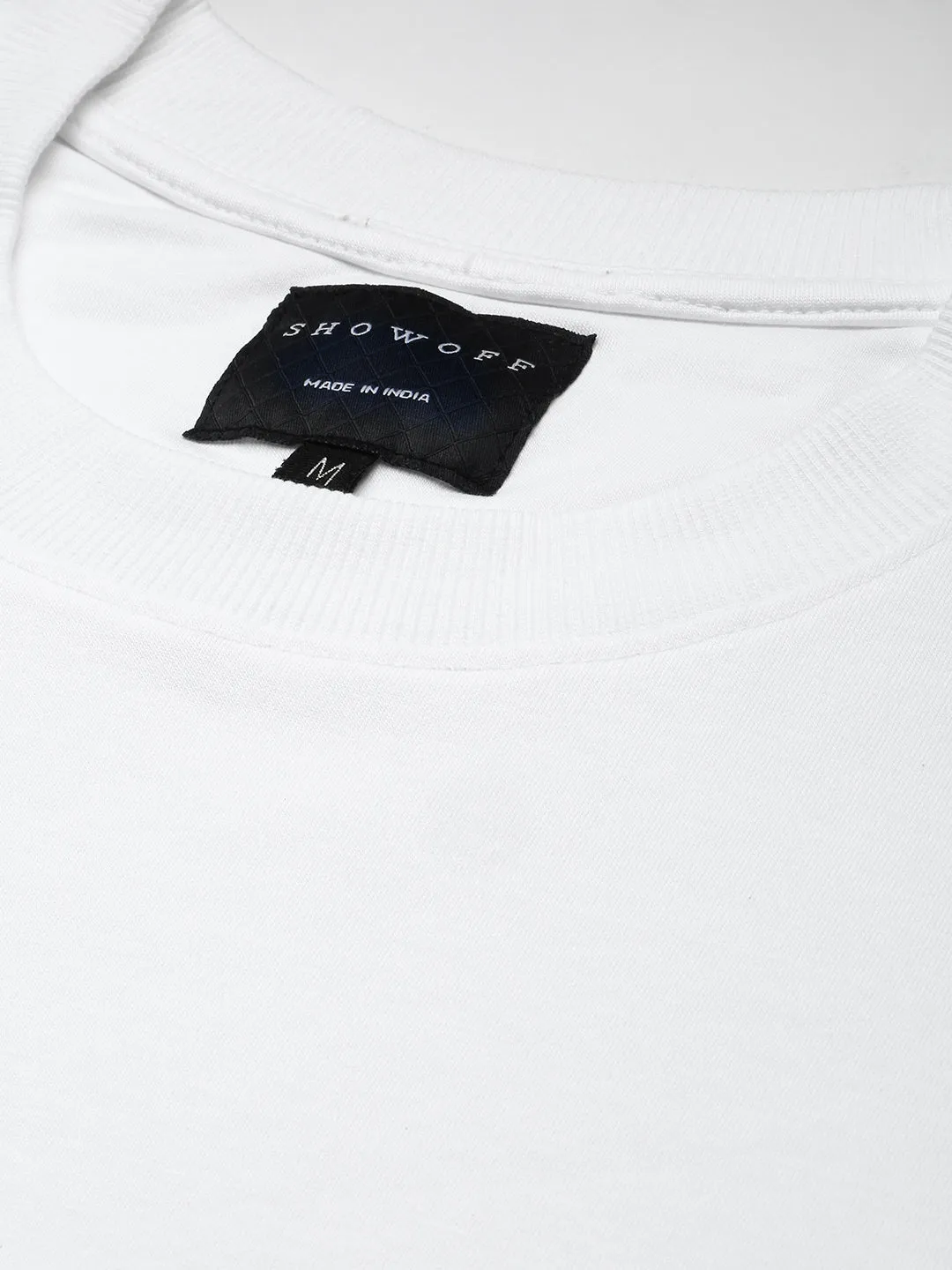 Men White Round Neck Co ords Set with Shorts