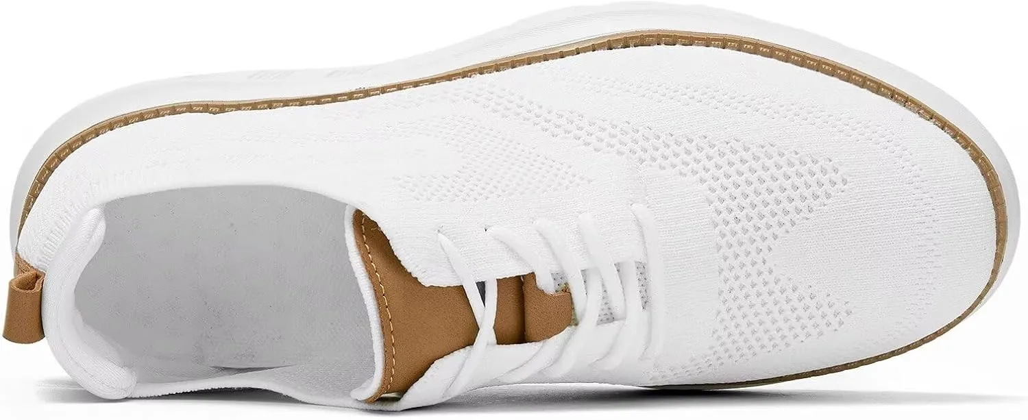 Mens Casual Dress Oxfords Shoes Fashion Mesh Work Business Walking Sneakers Comfortable Lightweight Soft Sole