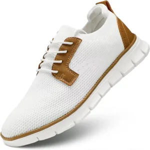 Mens Casual Oxfords Walking Shoes Fashion Mesh Dress Business Sneakers Work Comfortable Lightweight Soft Sole