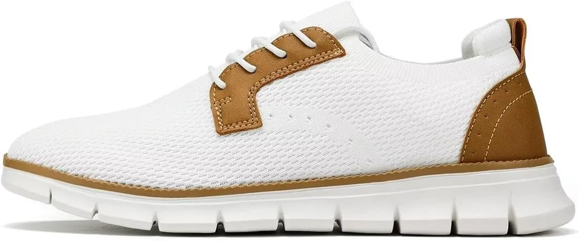 Mens Casual Oxfords Walking Shoes Fashion Mesh Dress Business Sneakers Work Comfortable Lightweight Soft Sole