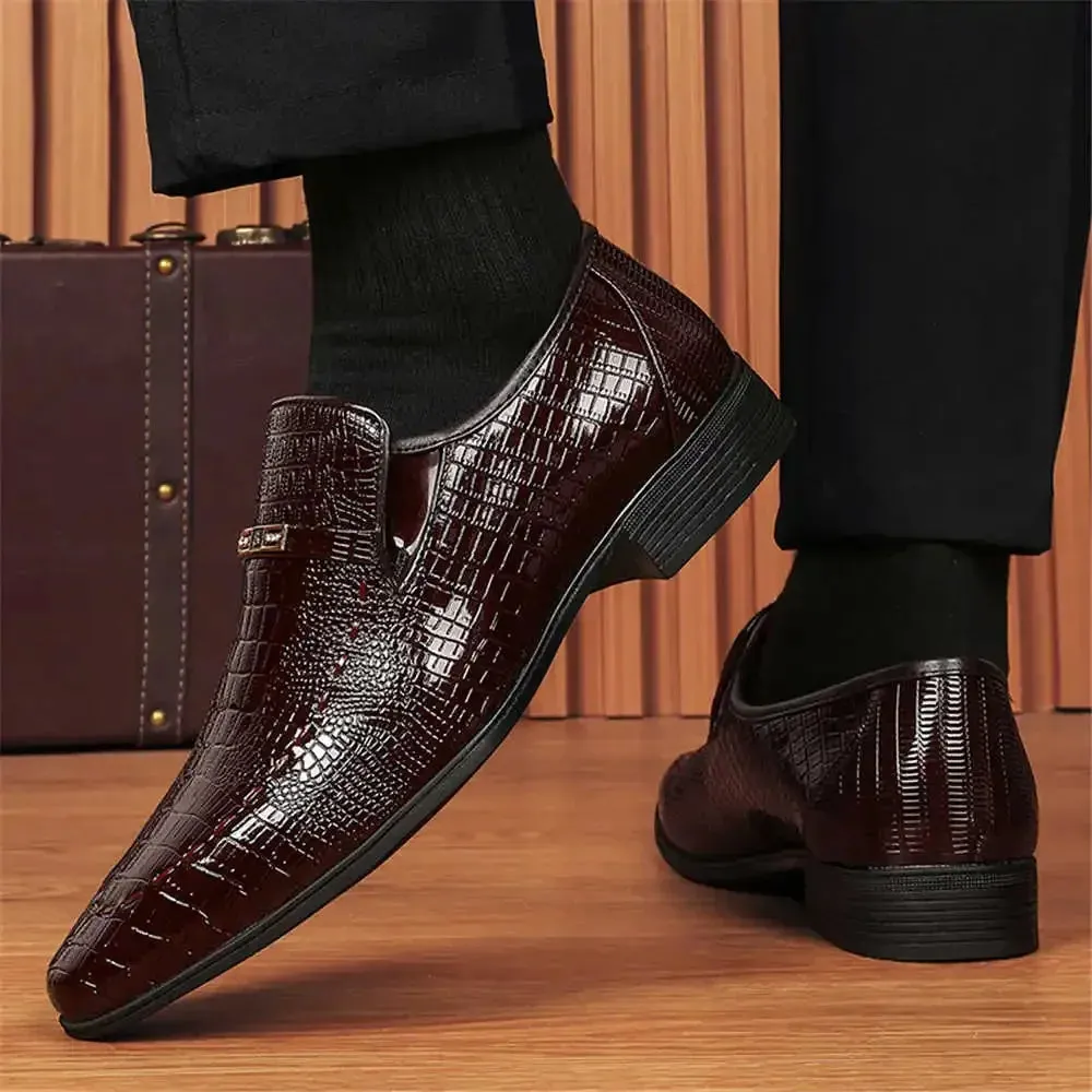 Mens Fashionable Red SlipOn Dress Shoes