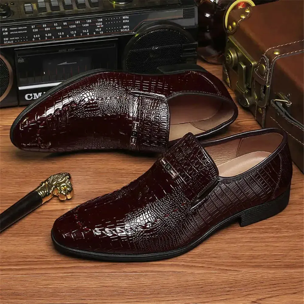 Mens Fashionable Red SlipOn Dress Shoes