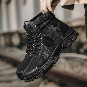 Mens HighTop White PU Leather Luxury Sneakers