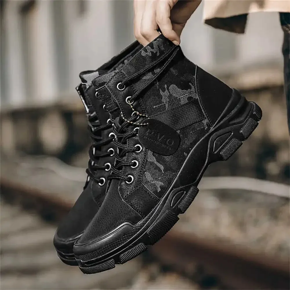 Mens HighTop White PU Leather Luxury Sneakers