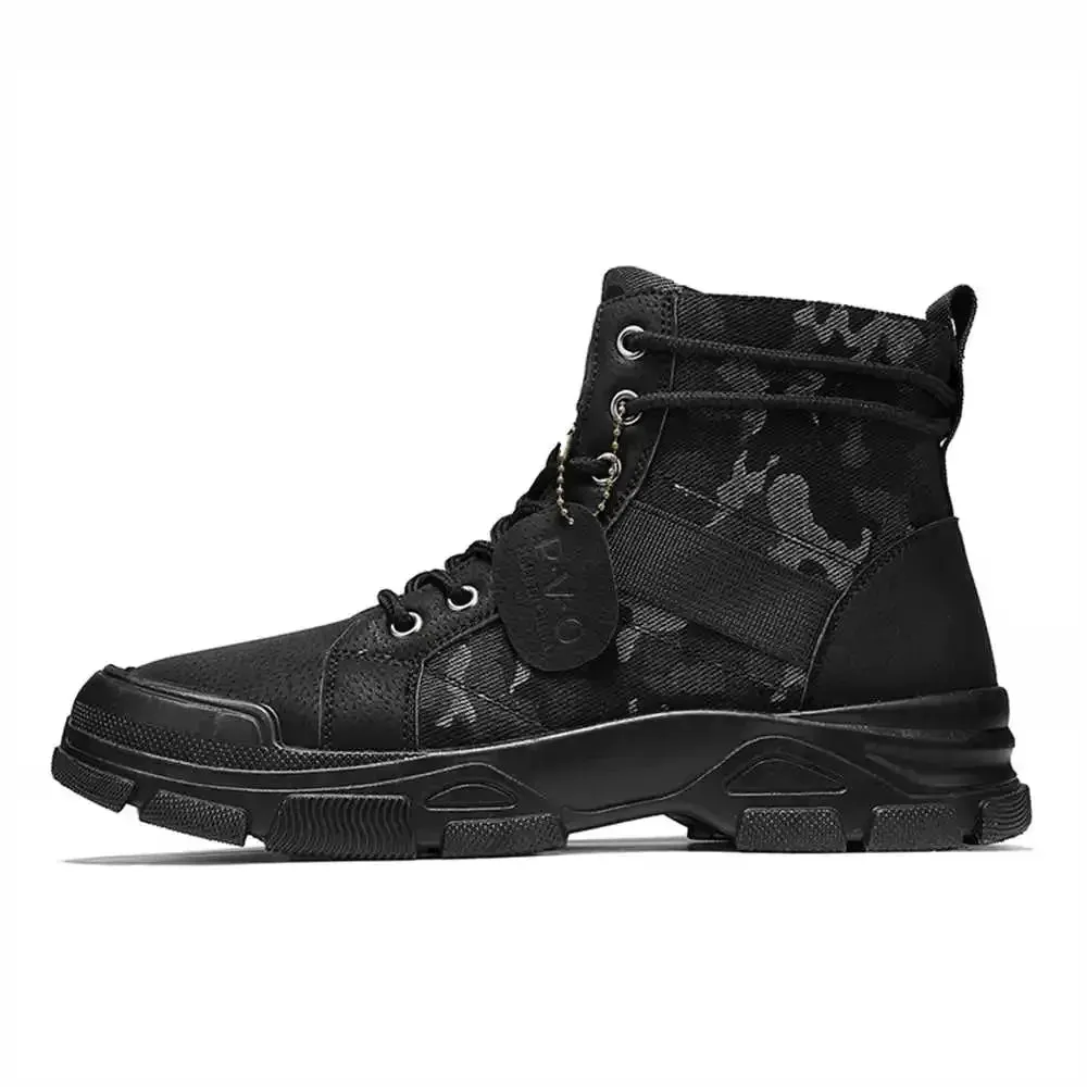 Mens HighTop White PU Leather Luxury Sneakers
