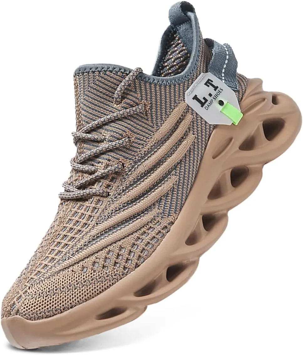 Mens Running Shoes, Fashion Thin Light Breathable Mesh Walking Tennis Shoes, Comfortable Cushioning Sneakers, Non Slip Gym Workout Jogging Cross Training Athletic