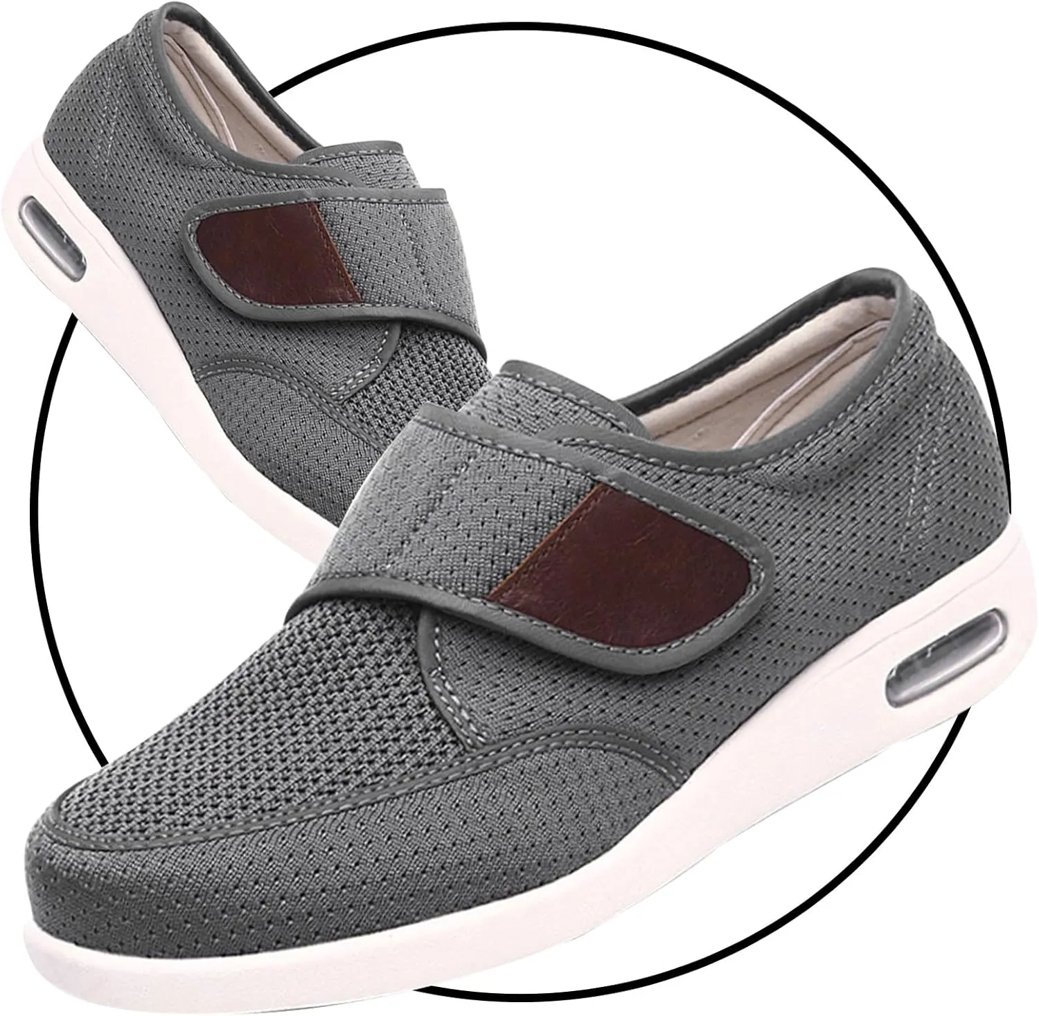 Men's Wide Fit Slip-On Trainers | Comfortable Memory Foam Casual Walking Shoes for Gym and Sports