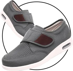 Men's Wide Fit Slip-On Trainers | Comfortable Memory Foam Casual Walking Shoes for Gym and Sports