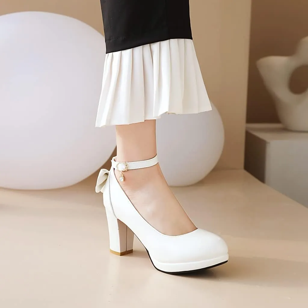 MIOKE Women's Square Toe Chunky Block High Heel Pumps Suede Slip-On Comfy Wedding Party Office Dress Shoes