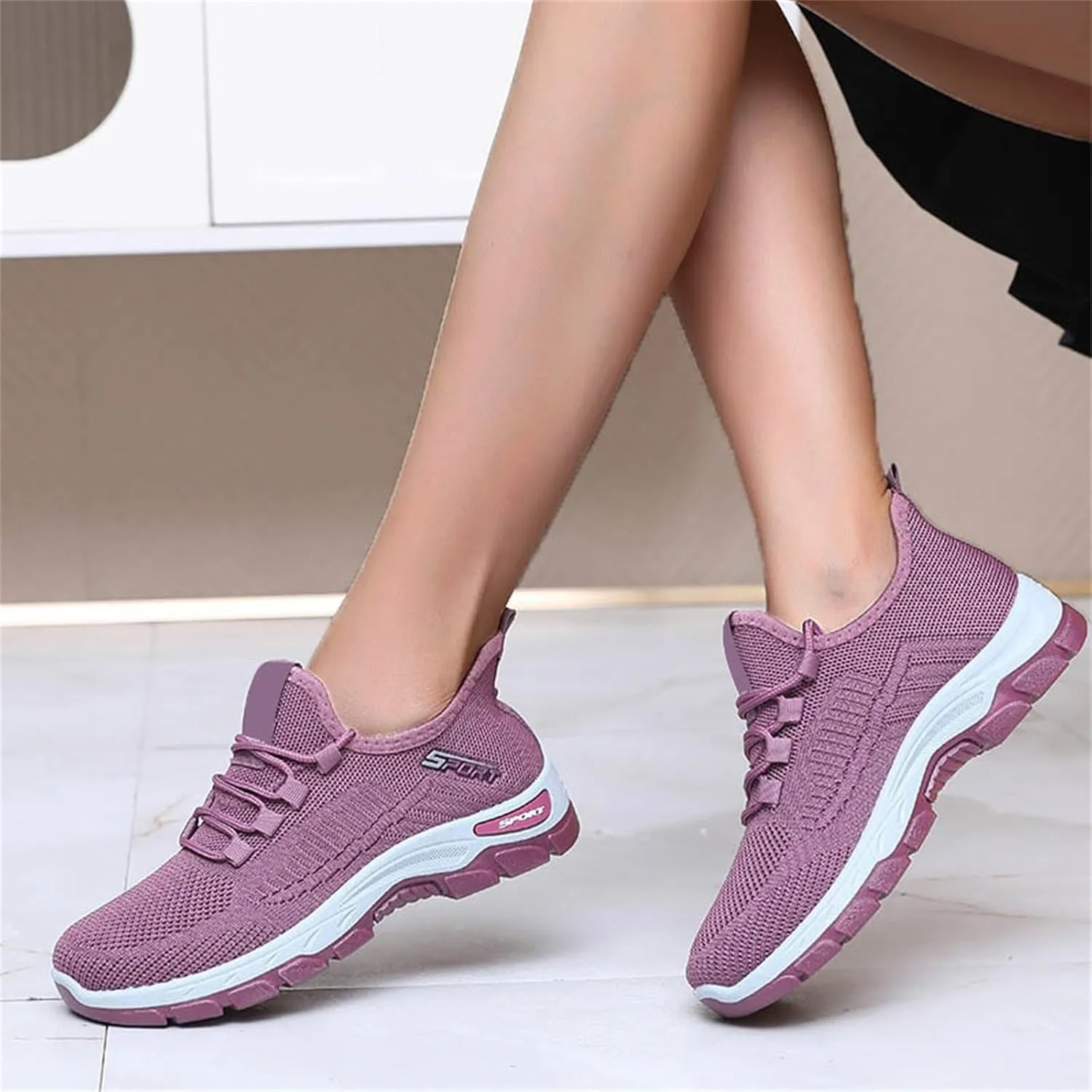 Mmoneyake Women's Slip On Walking Running Shoes Wide Toe Box Shoes Extra Wide Width Sneakers Ultra Light Road Running Shoe Non-Slip Walking Tennis Shoe Lightweight Casual Sneakers for Gym Travel Work