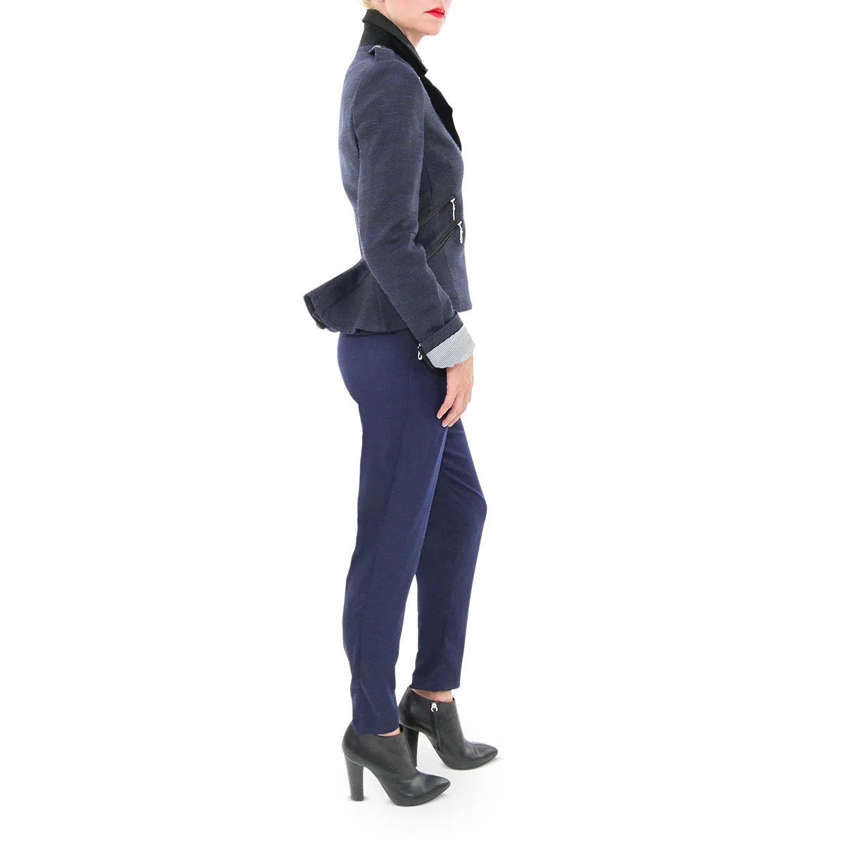 Navy Jumpsuit with Open Back