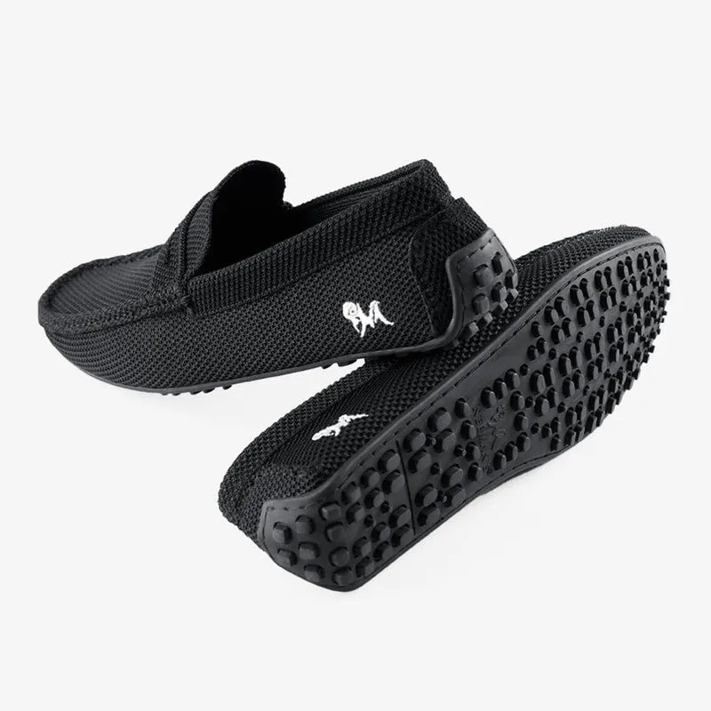 Neeman's Mens Knitted Loafers | Coal Black | Extra Honey