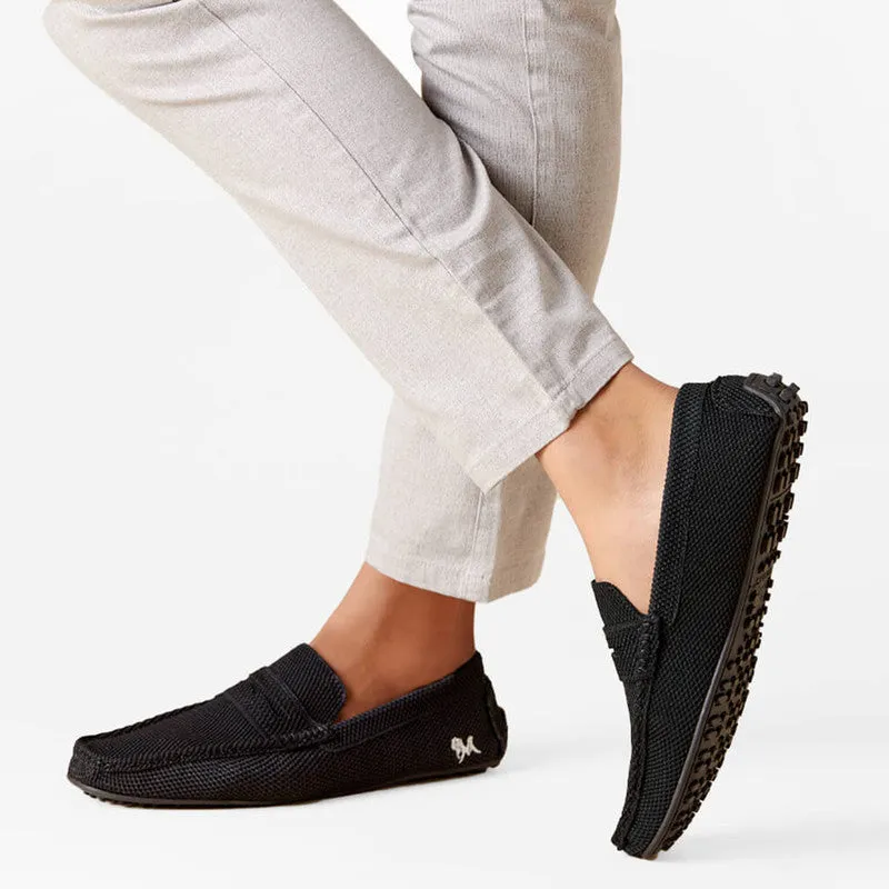 Neeman's Mens Knitted Loafers | Coal Black | Extra Honey